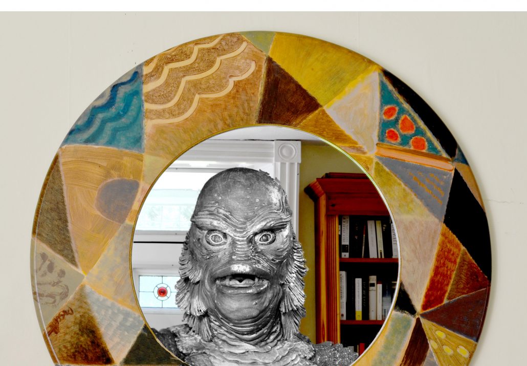 creature from the Black Lagoon refelected in mirror