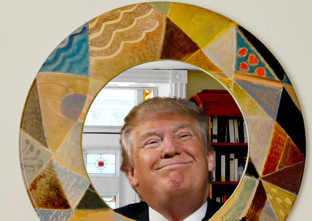 donald trump reflected in belatrova mirror