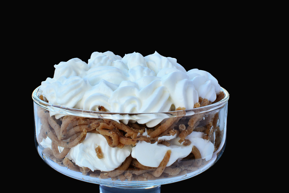 A Hungarian dessert made from chestnut and cream